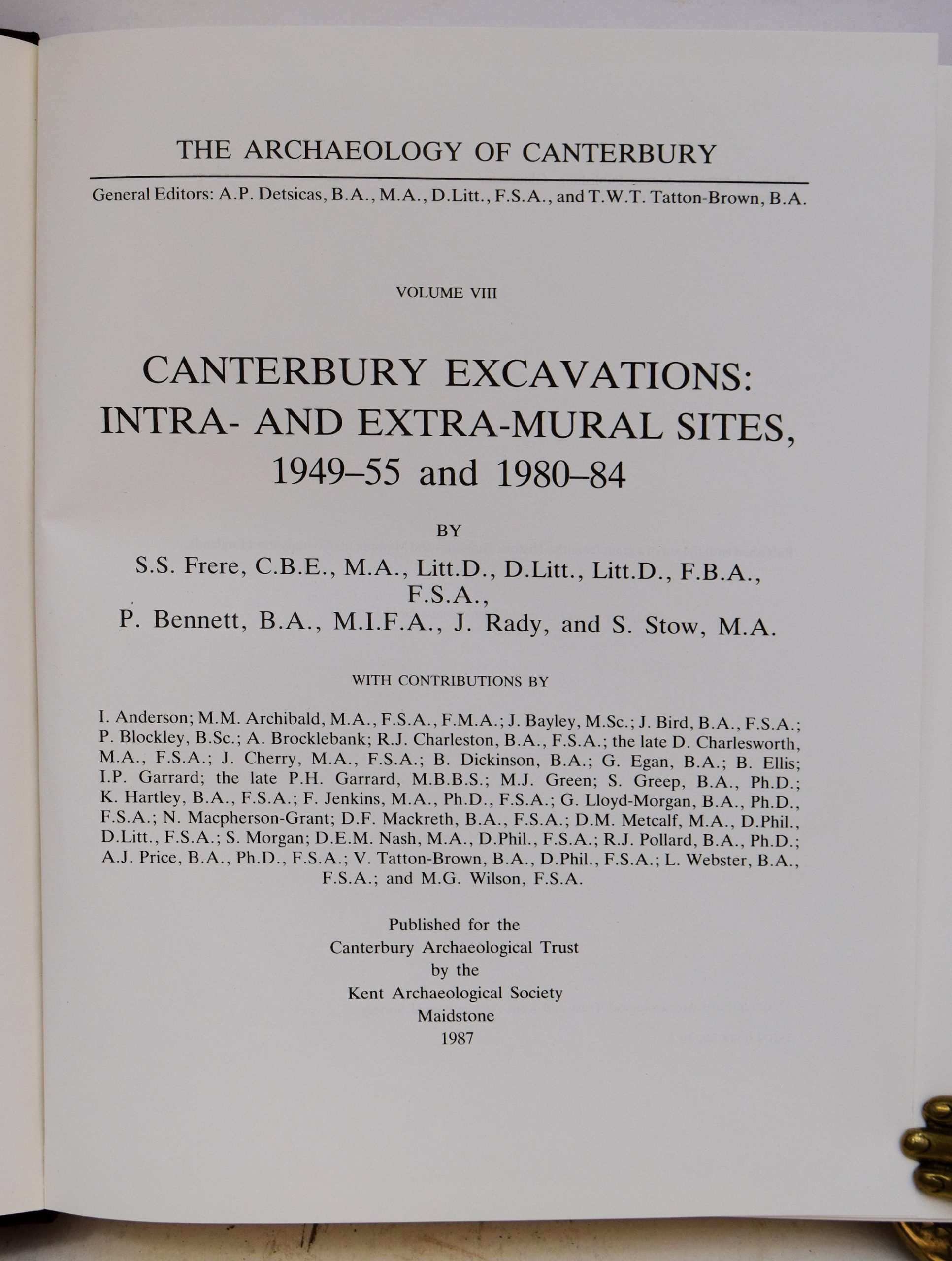 CANTERBURY EXCAVATION; INTRA- AND EXTRA-MURL SITES, 1949-55 AND 1980-84. - Image 2