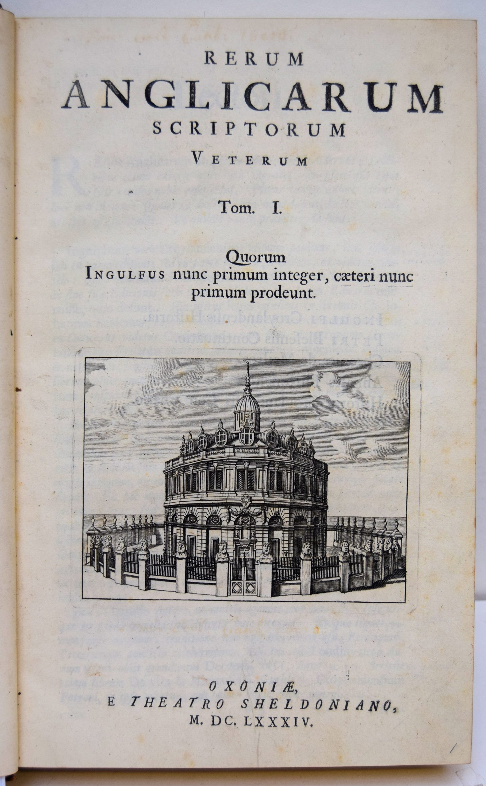 I. RERUM ANGLICARUM SCRIPTORUM VETERUM. Tom. I. Quorum Ingulfus nunc primum integer, cæteri nunc primum prodeunt.<br>II. HISTORIÆ ANGLICANÆ SCRIPTORES QUINQUE. Ex vetustis Codicibus MSS. nunc primum in lucem editi. Vol. II. Accesit rerum et verborum Index locupletissimus. <br>III. HISTORIAE BRITANNICAE, SAXONICAE, ANGLO-DANICAE, SCRIPTORES XV. Ex vetustis codd. mss. editi Opera Thomae Gale Th.Pr. Præfatio ostendit Ordinem. Accessit Rerum et Verborum Index Locupletissimus.. - Image 5