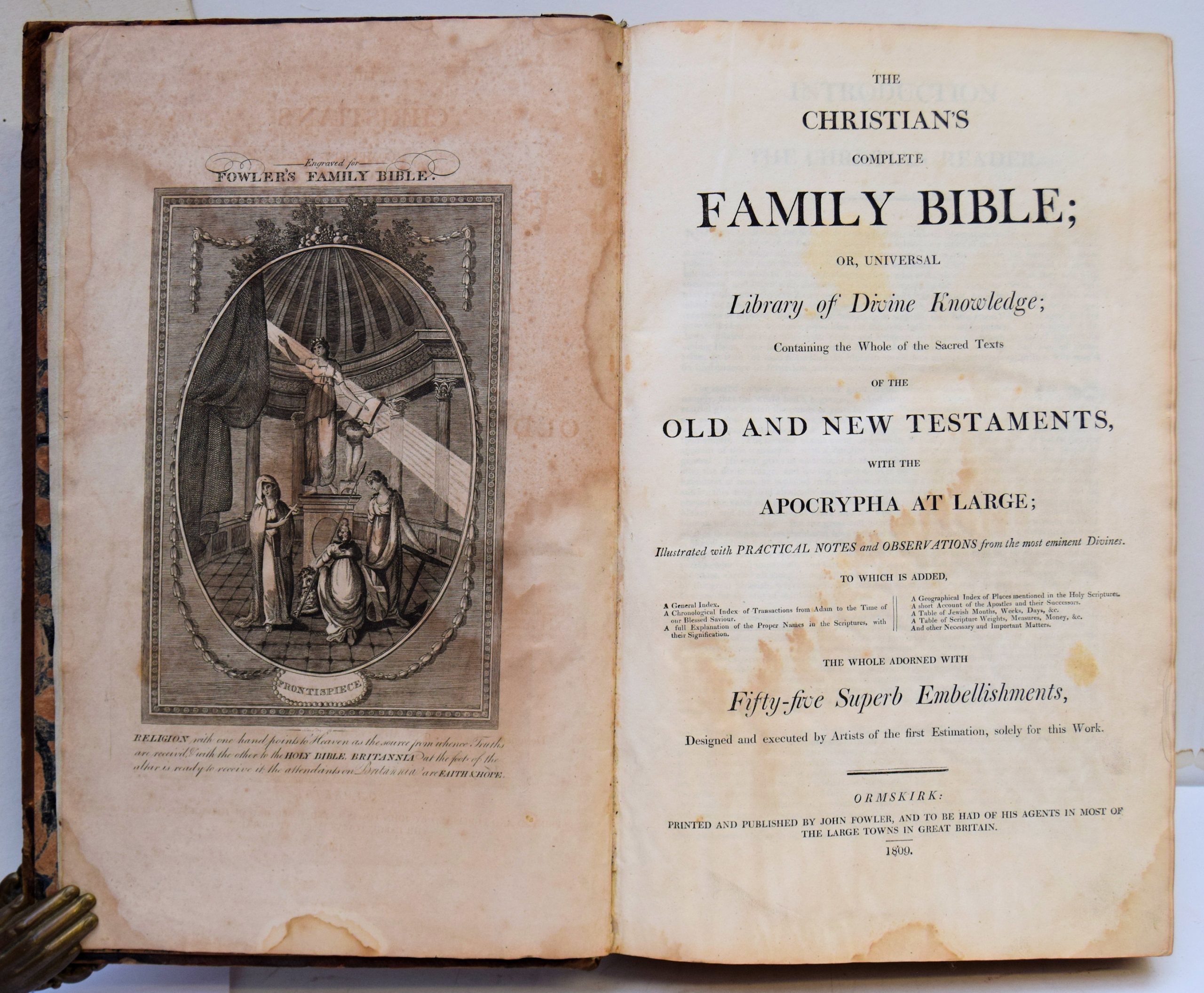 THE CHRISTIAN'S COMPLETE FAMILY BIBLE; 0R, UNIVERSAL LIBRARY OF DIVINE KNOWLEDGE;. - Image 2