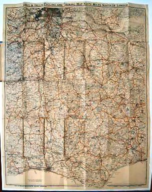 GALL & INGLIS' CYCLING AND TOURING MAP SIXTY MILES SOUTH OF LONDON.. - Image 2