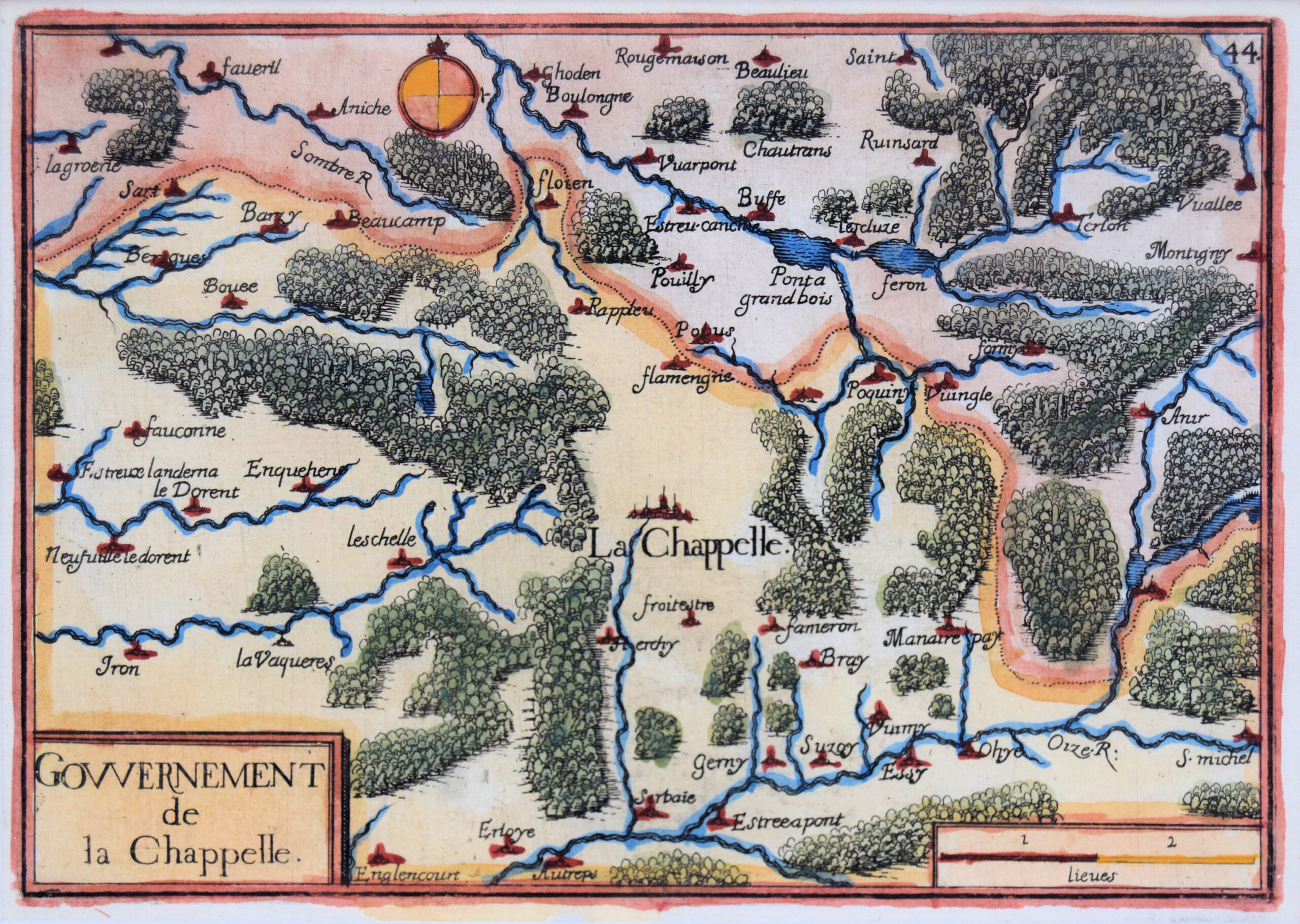 LA CHAPPELLE. FRANCE. Carte Particuliere des environs de La Chappelle