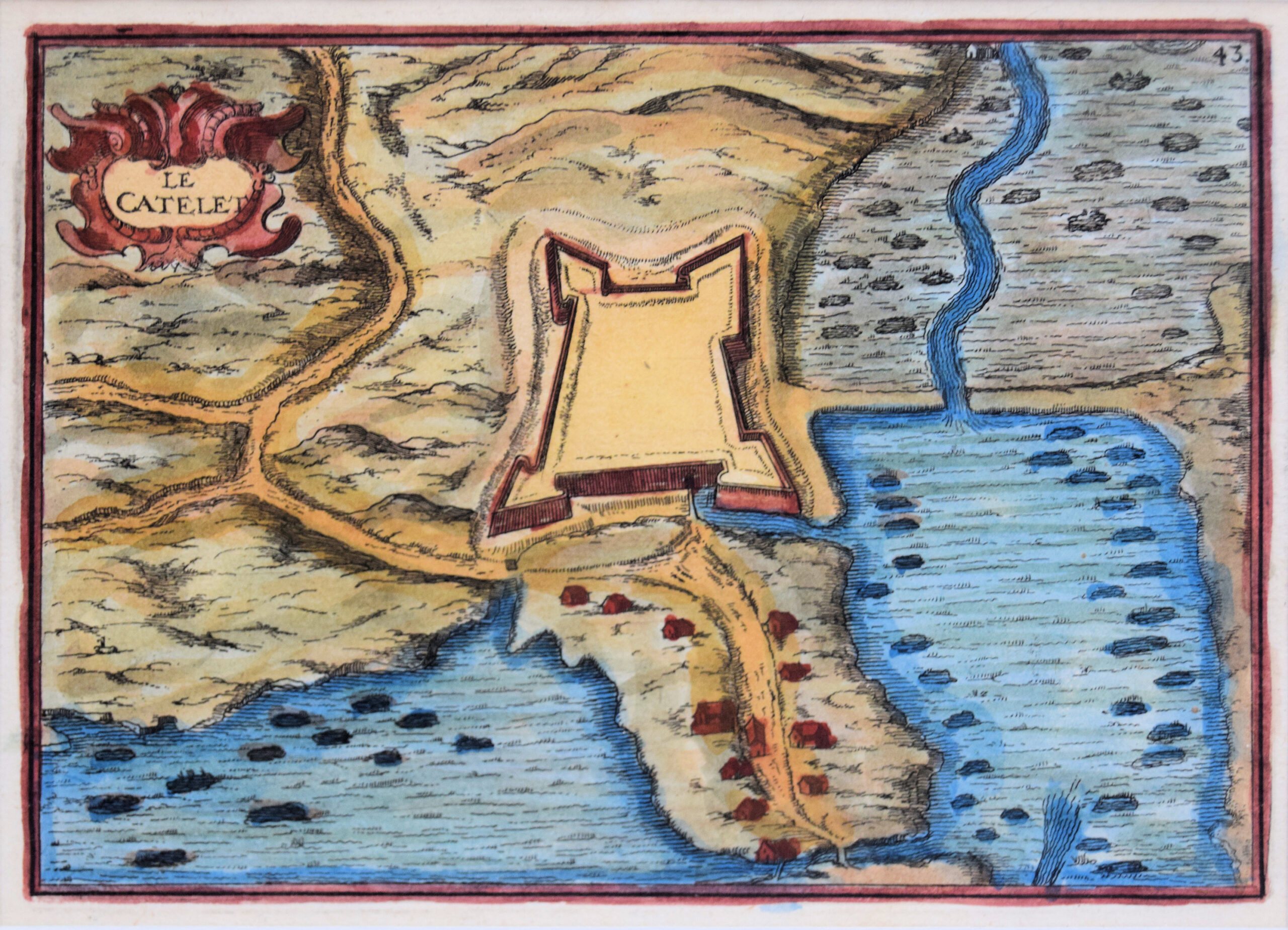 LE CATELET. FRANCE. From : Les Plans Et Profils De Toutes Les Principales Villes Et Lieux Considerables de France