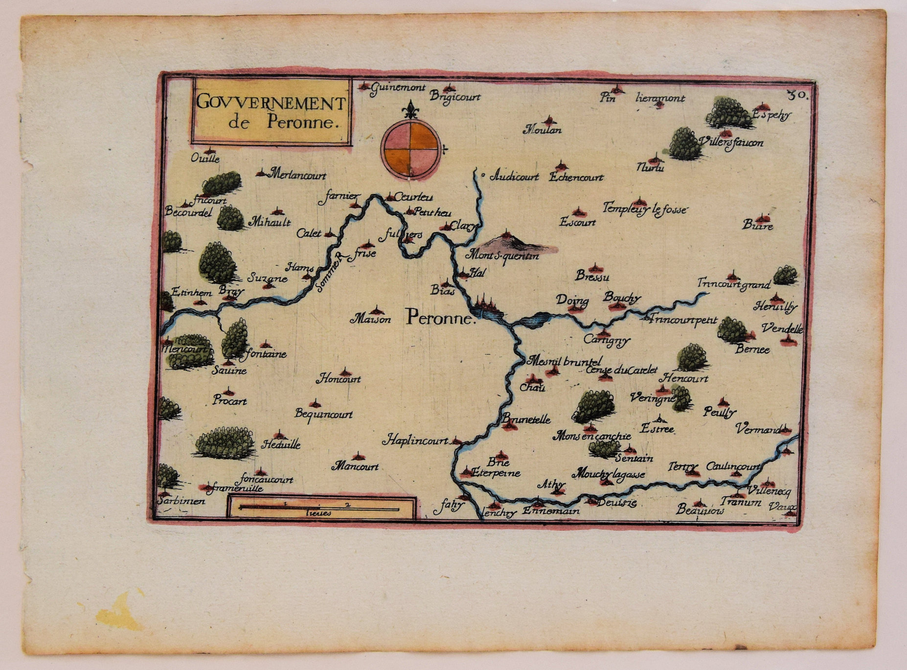 PERONNE. FRANCE. From : Les Plans Et Profils De Toutes Les Principales Villes Et Lieux Considerables de France. - Image 2