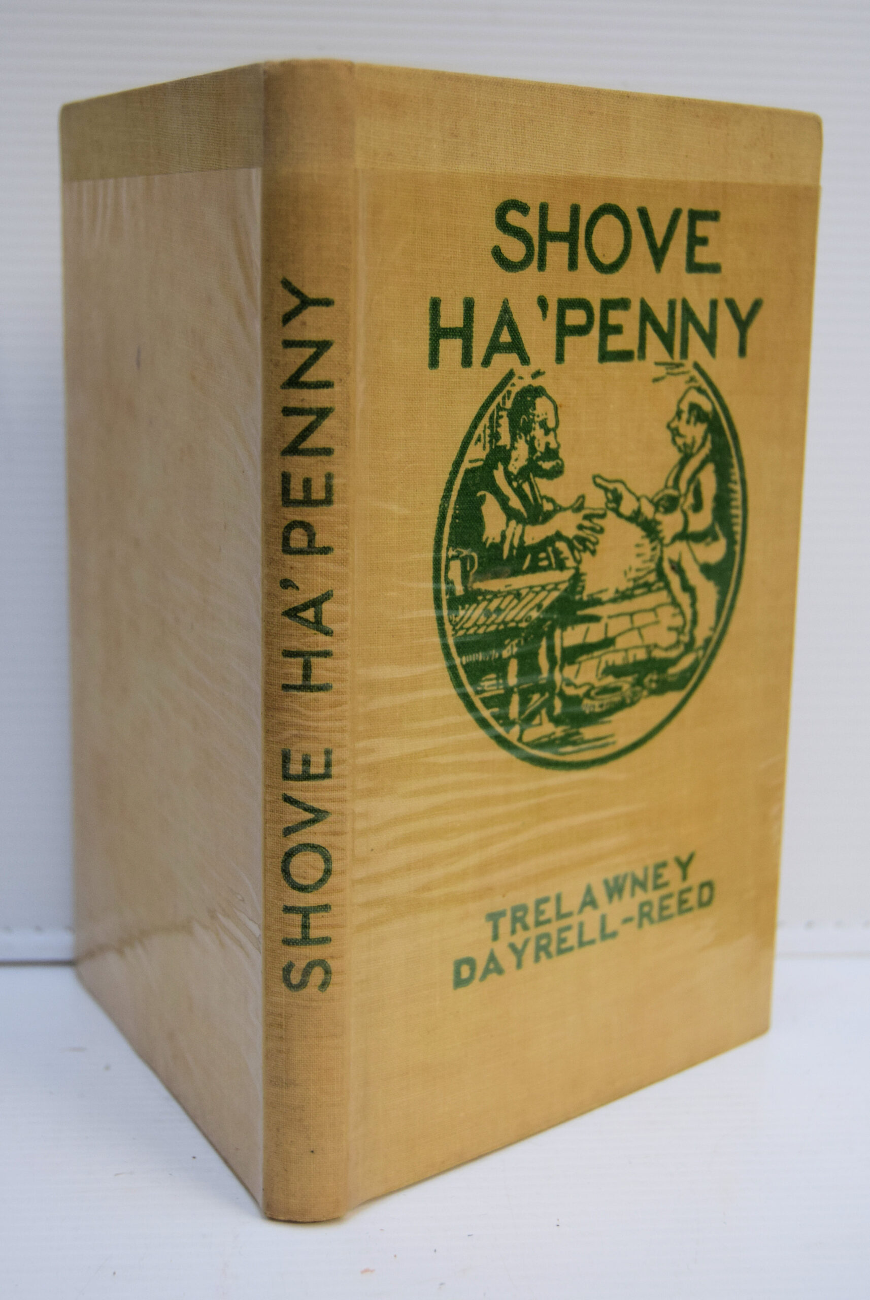THE SHOVE HA'PENNY BOARD DISPLAYED.