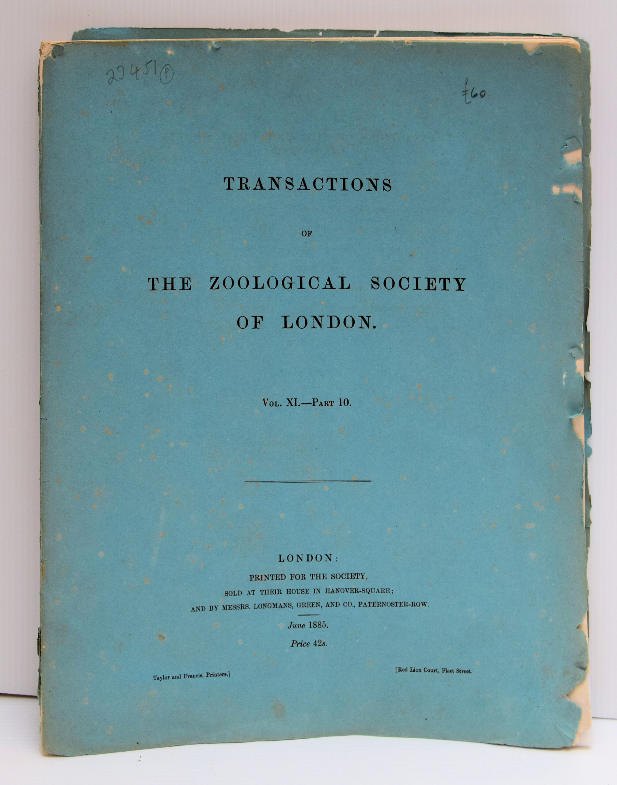 TRANSACTIONS OF THE ZOOLOGICAL SOCIETY OF LONDON.