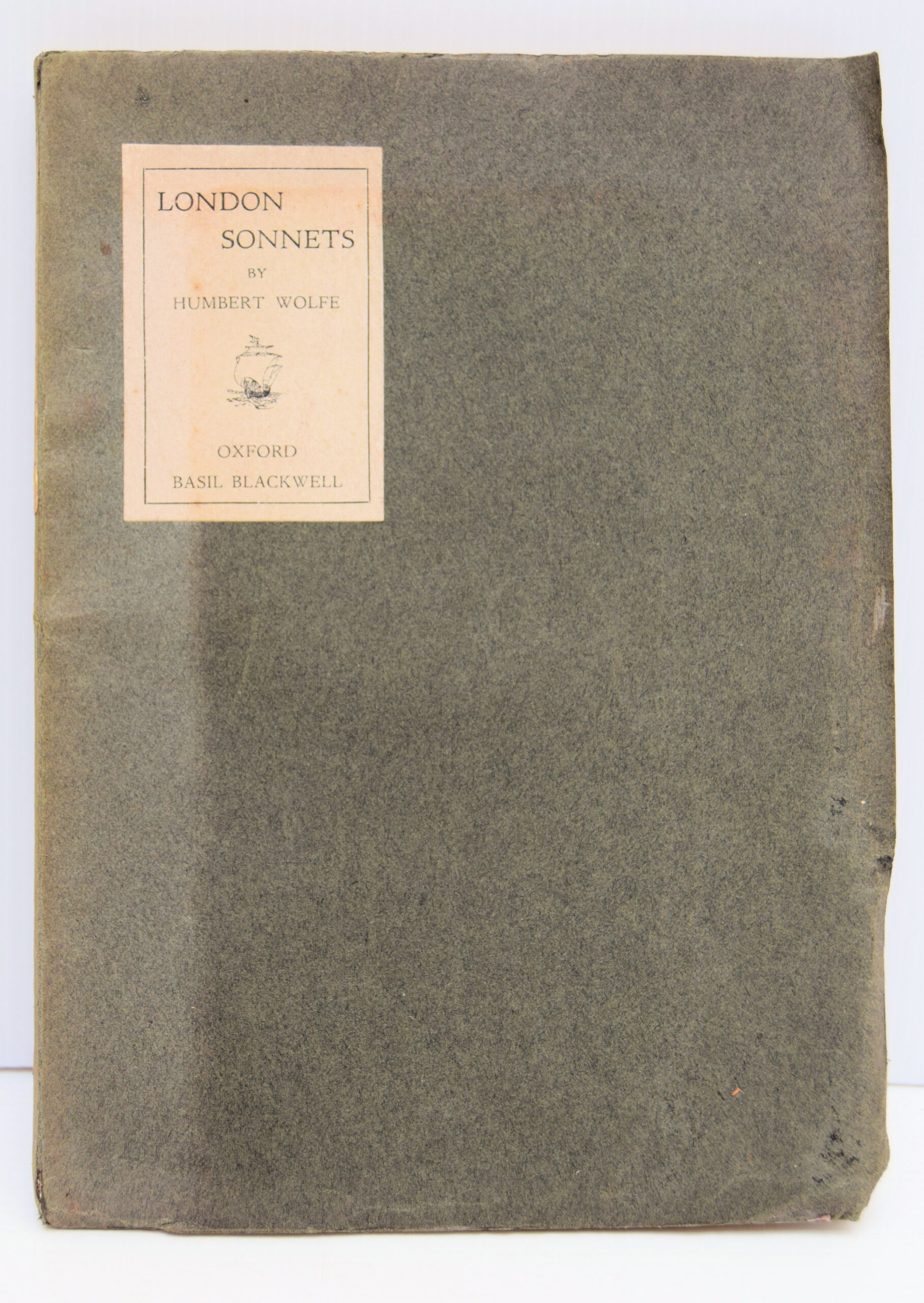 LONDON SONNETS No. XXVII in the "Adventures All Series", a series of young poets unknown to fame. First English edition, first printing. His first book.