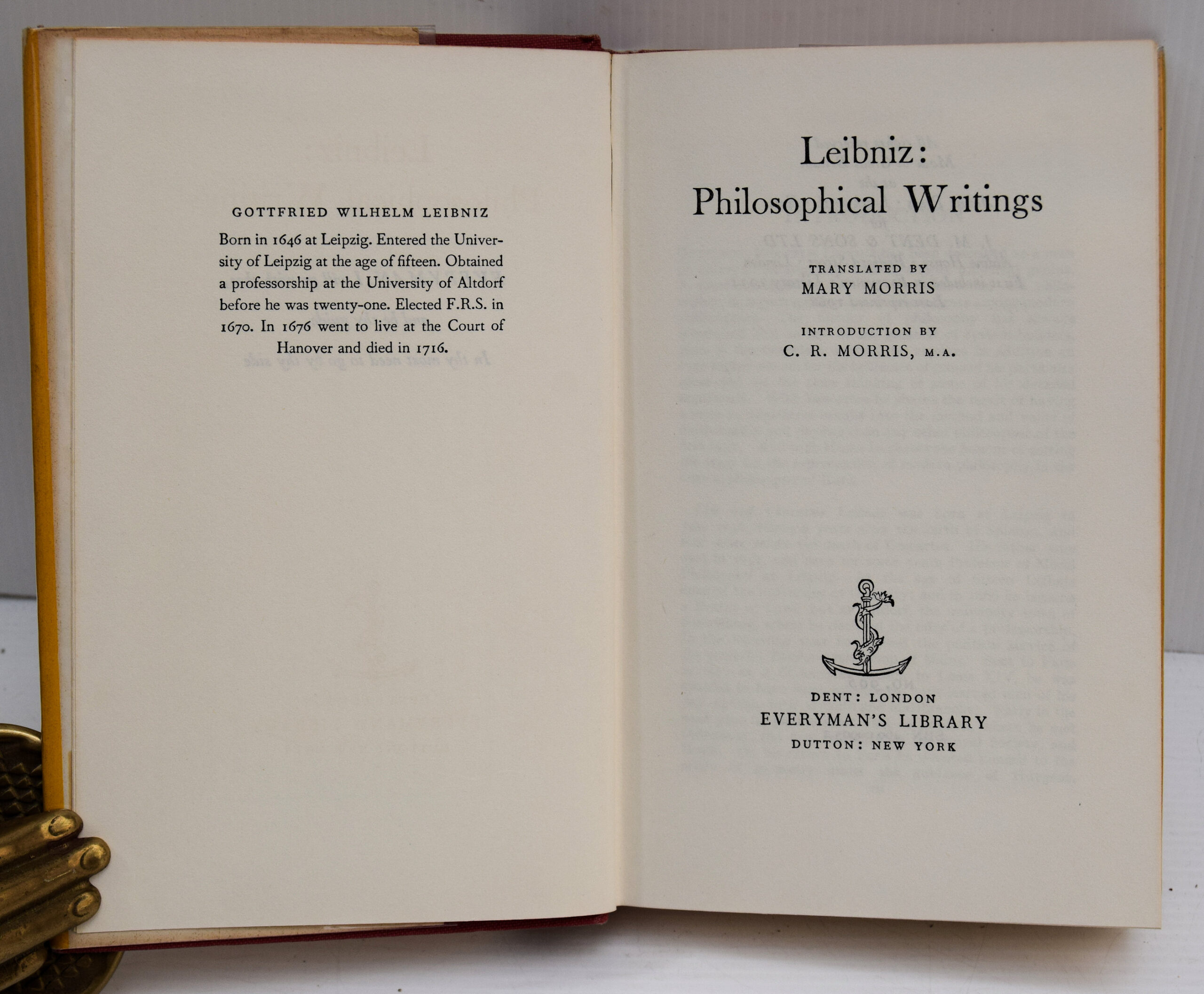 LEIBNITZ: PHILOSOPHICAL WRITINGS. - Image 2