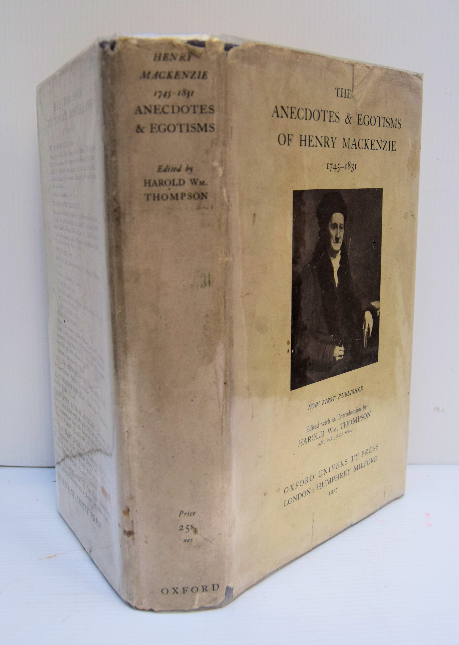 THE ANECDOTES AND EGOTISMS OF HENRY MACKENZIE 1745-1831.