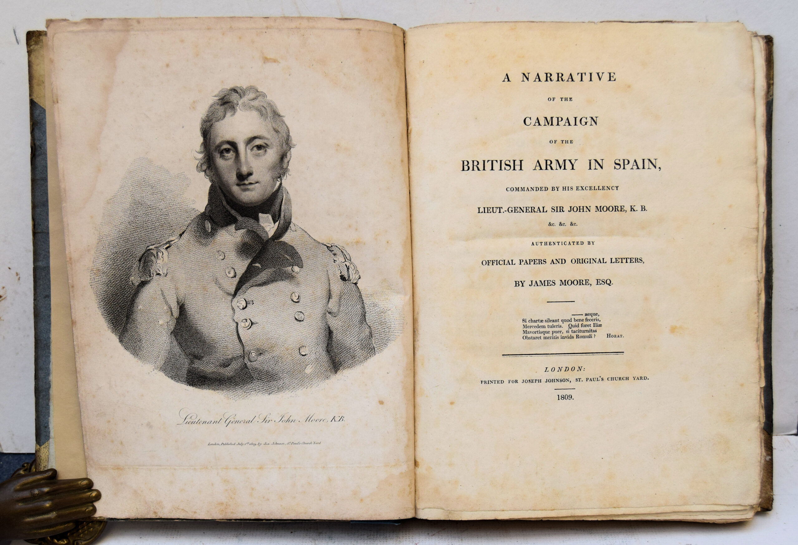 A NARRATIVE OF THE CAMPAIGN OF THE BRITISH ARMY IN SPAIN, COMMANDED BY HIS EXCELLENCY LIEUT.-GENERAL SIR JOHN MOORE, K.B. ETC. ETC. ETC. AUTHENTICATED BY OFFICIAL PAPERS AND ORIGINAL LETTERS..